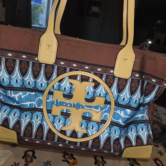 Source Unknown Handbags - Brown and Blue Tote Bag
